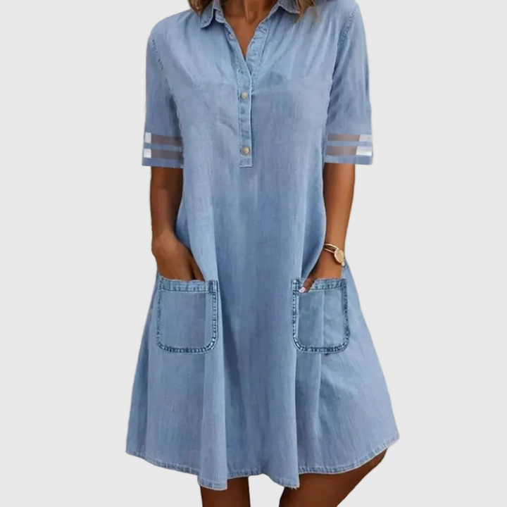 Leila | Flowing Denim Mini Dress